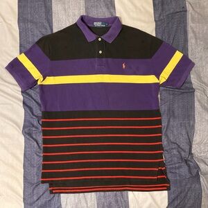 Vtg 90’s Polo Ralph Lauren Mens Polo Shirt Sz L Striped